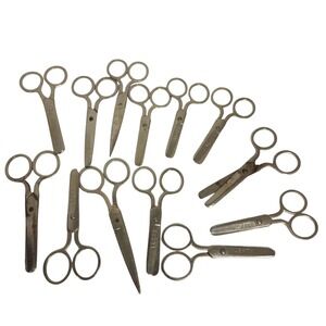 Lot of 12 Vintage Lefty Scissors Small Craft Sewing‎ Embroidery Scissors